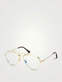 Aviator Optical Glasses With Blue Block Lenses