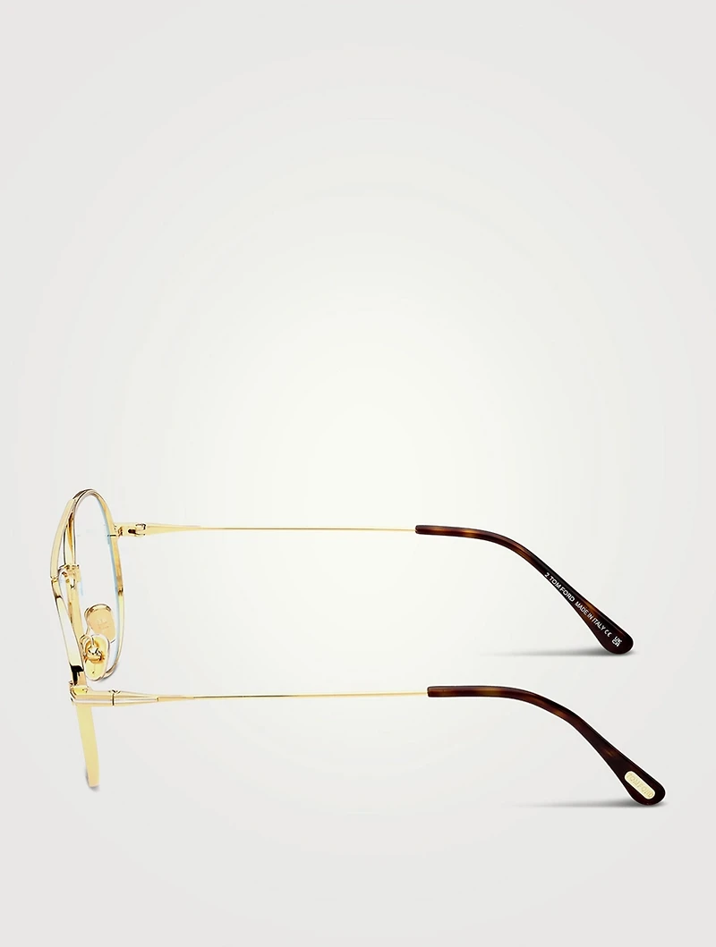Aviator Optical Glasses With Blue Block Lenses
