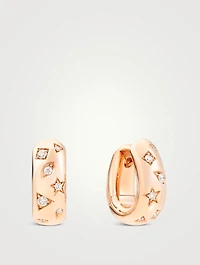 Iconica 18K Rose Gold Earrings With Diamonds