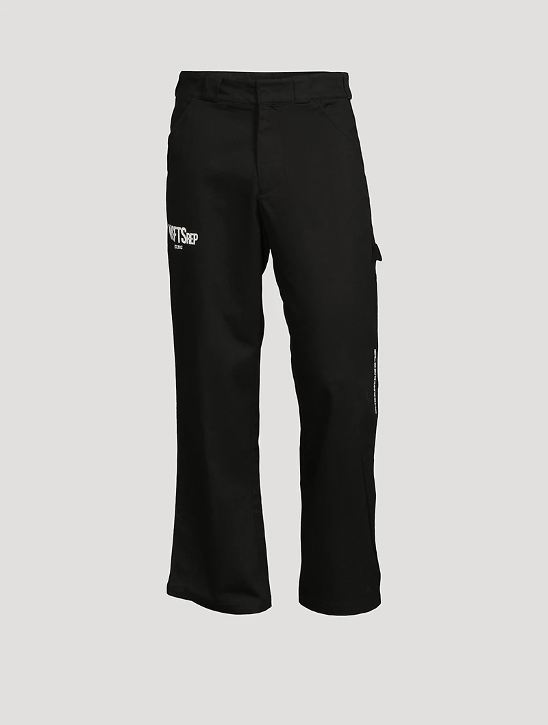 Cotton Workwear Pants With Logo