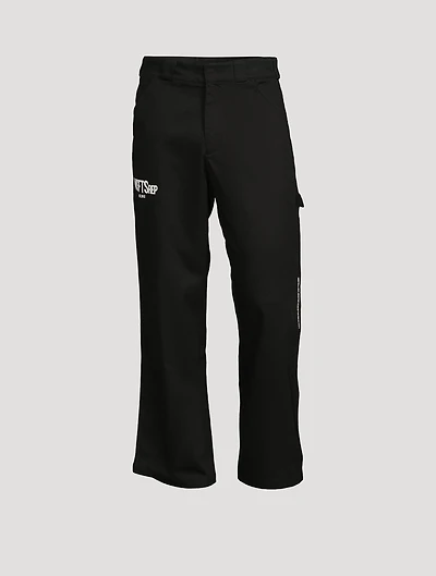 Cotton Workwear Pants With Logo