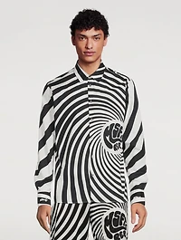 Long-Sleeve Shirt Spiral Print