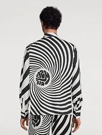 Long-Sleeve Shirt Spiral Print
