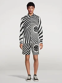 Long-Sleeve Shirt Spiral Print