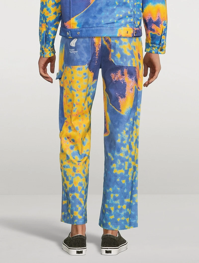 Cotton Printed Workwear Pants