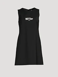 Logo Sleeveless Wool Mini Dress