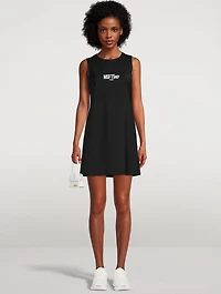 Logo Sleeveless Wool Mini Dress