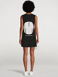 Logo Sleeveless Wool Mini Dress