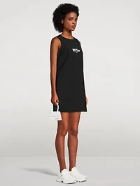 Logo Sleeveless Wool Mini Dress