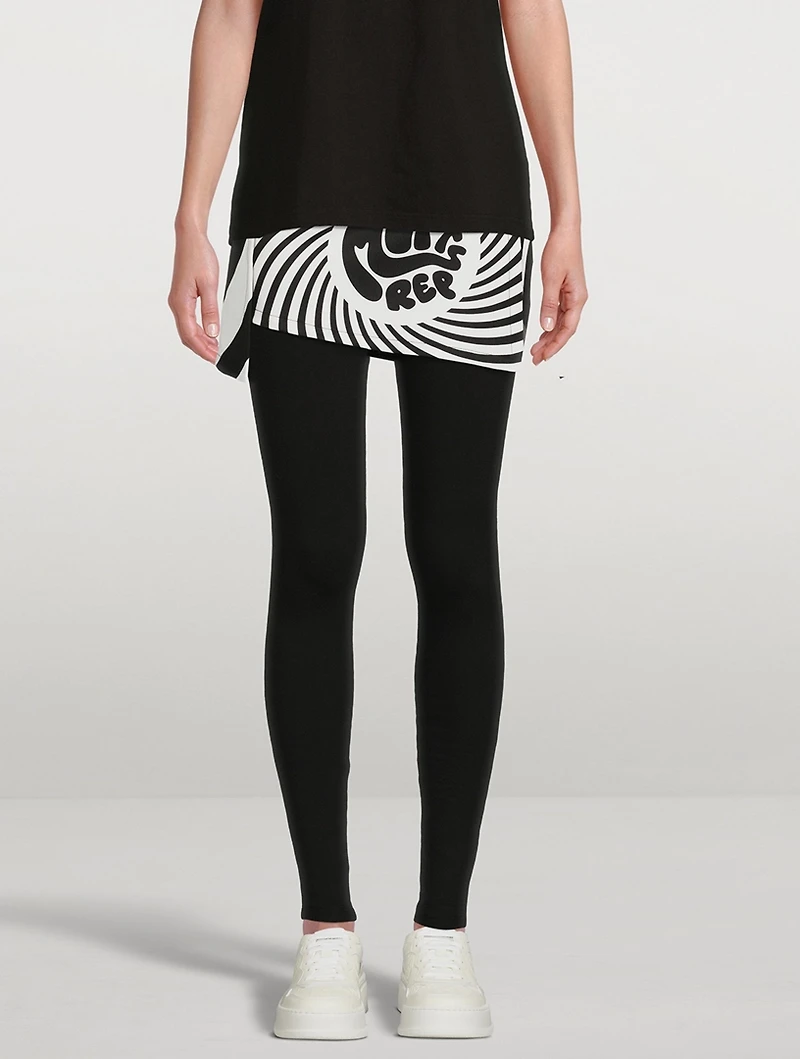 Mini Skirt In Spiral Print