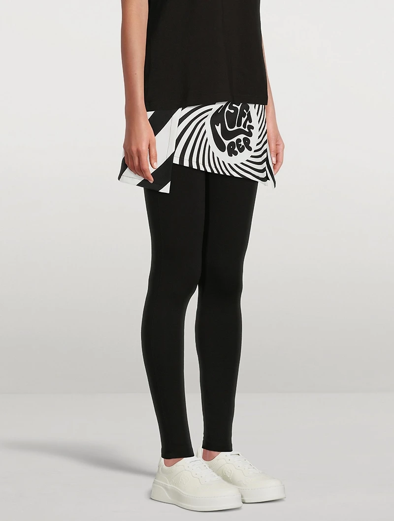Mini Skirt In Spiral Print