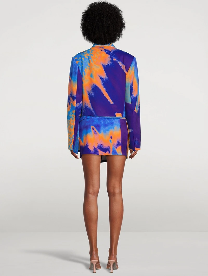 Cropped Jacket Sunflower Print