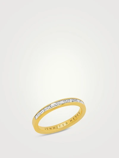 18K Gold Diamond Channel Set Baguette Ring