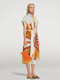 The Neeson Tassel Woven Leather Clutch
