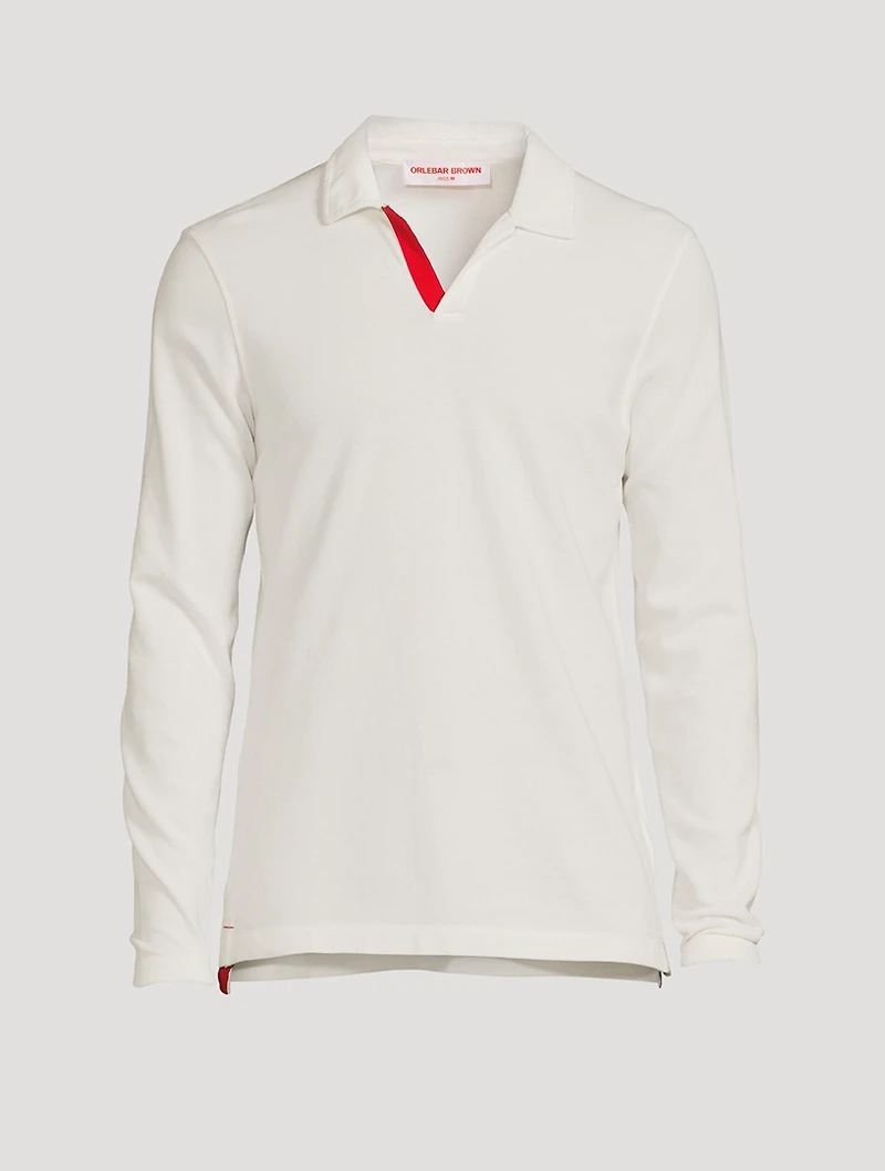 Felix Cotton Long-Sleeve Polo Shirt