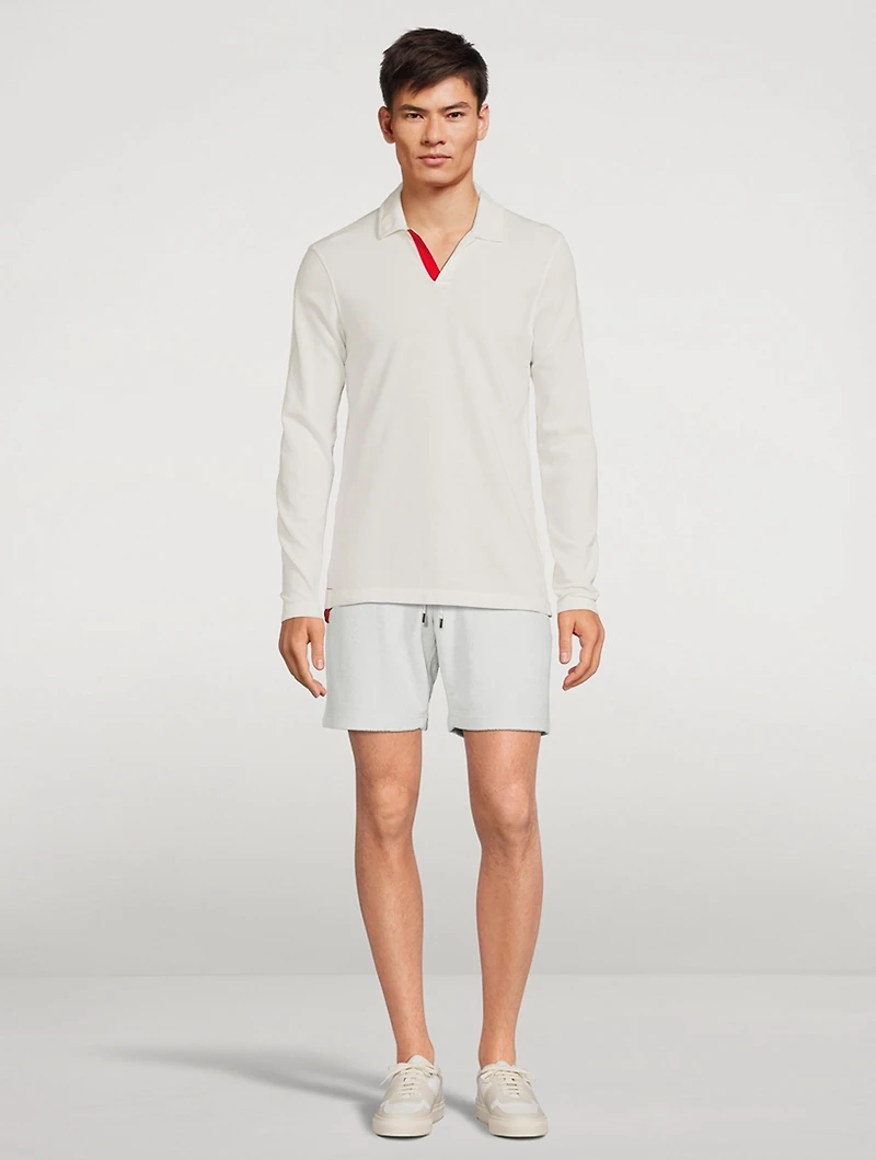 Felix Cotton Long-Sleeve Polo Shirt