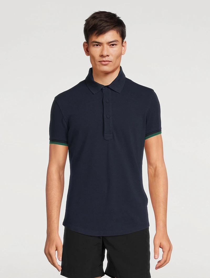 Sebastian Ribbed Cotton Polo Shirt