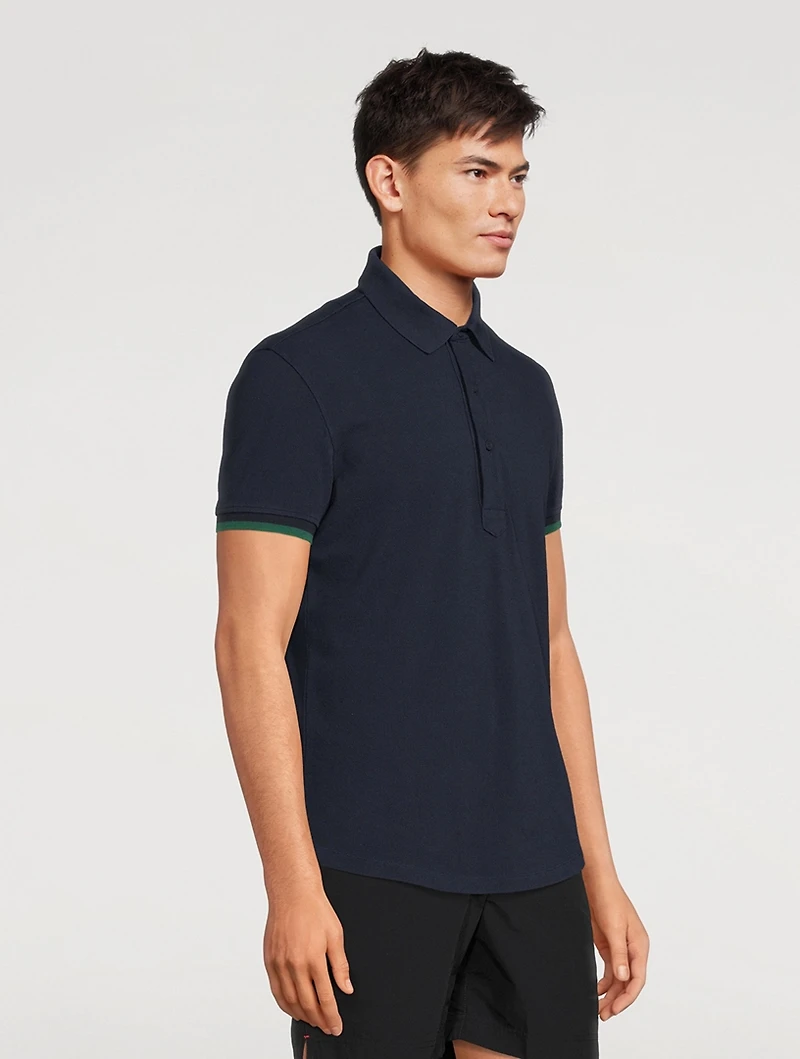Sebastian Ribbed Cotton Polo Shirt