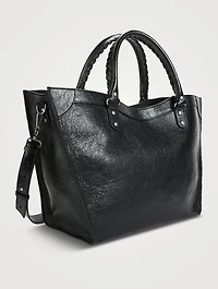 Large Neo Classic Upside Down Leather Tote Bag