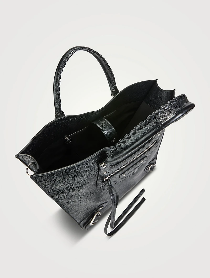 Large Neo Classic Upside Down Leather Tote Bag