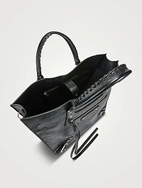 Large Neo Classic Upside Down Leather Tote Bag