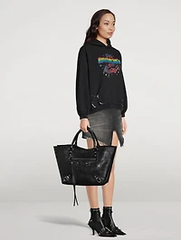 Large Neo Classic Upside Down Leather Tote Bag