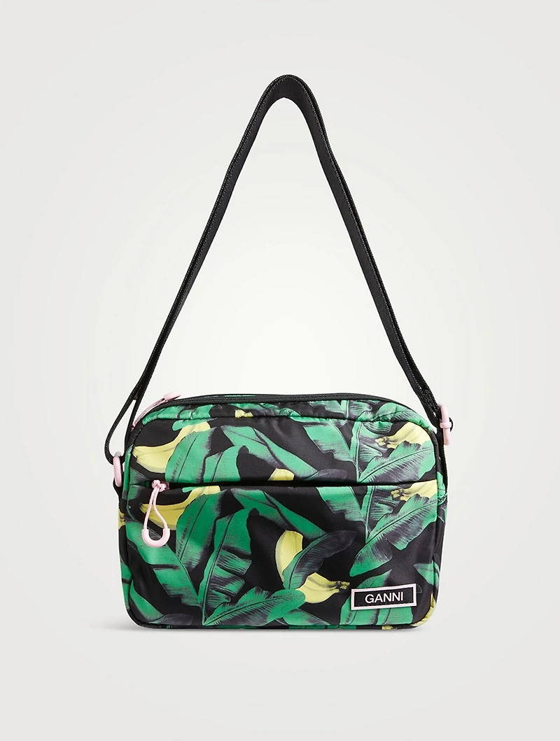 Festival Recycled Tech Fabric Crossbody Bag In Leopard Print