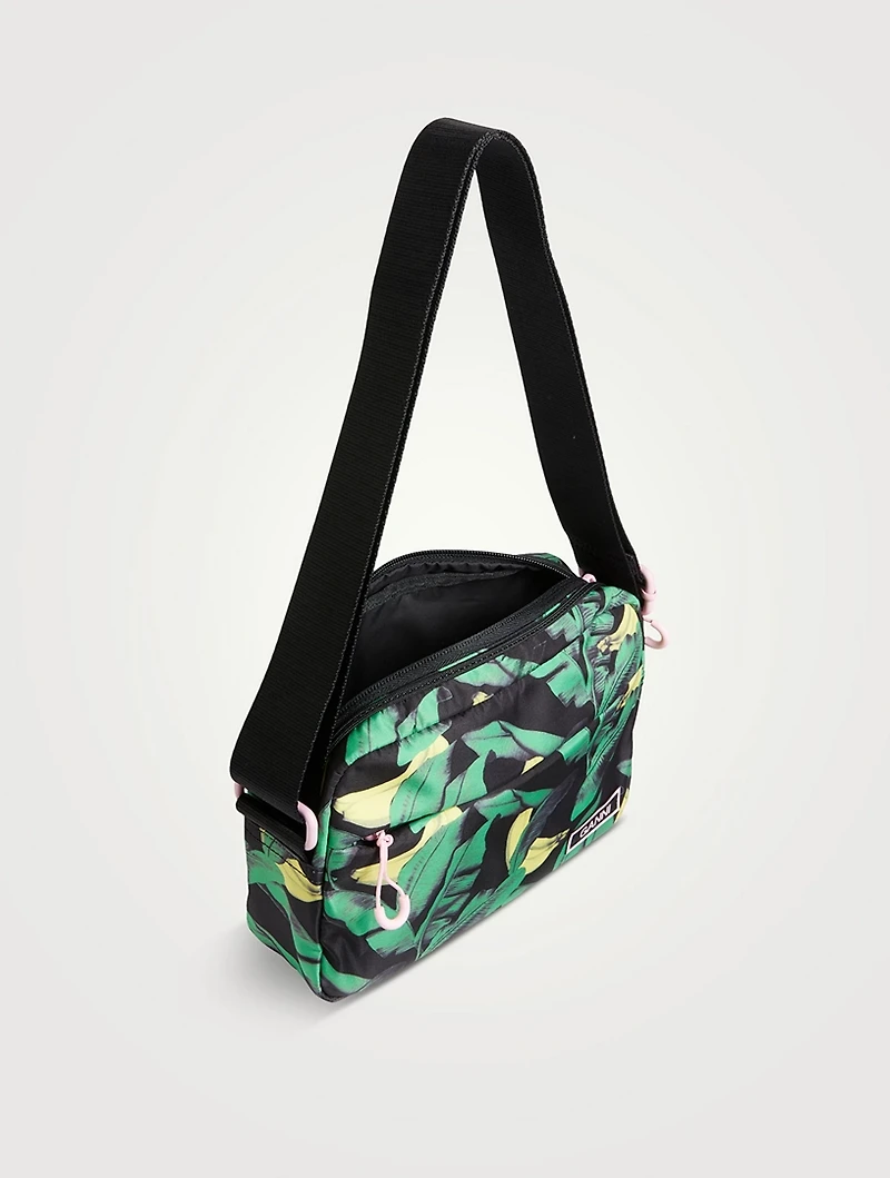 Festival Recycled Tech Fabric Crossbody Bag In Leopard Print