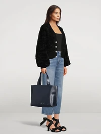 Banner Leather Tote Bag