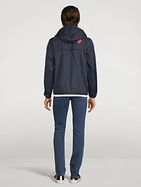 K-Way Nylon Zip Jacket With Hood
