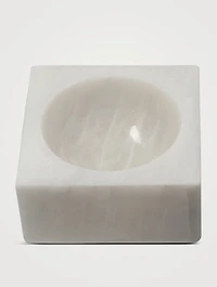 White Marble Block Bowl