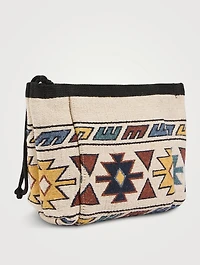 Powden Pouch In Ikat Print