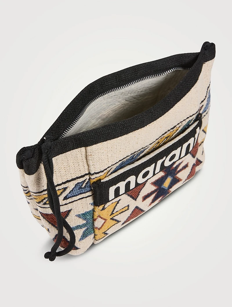 Powden Pouch In Ikat Print