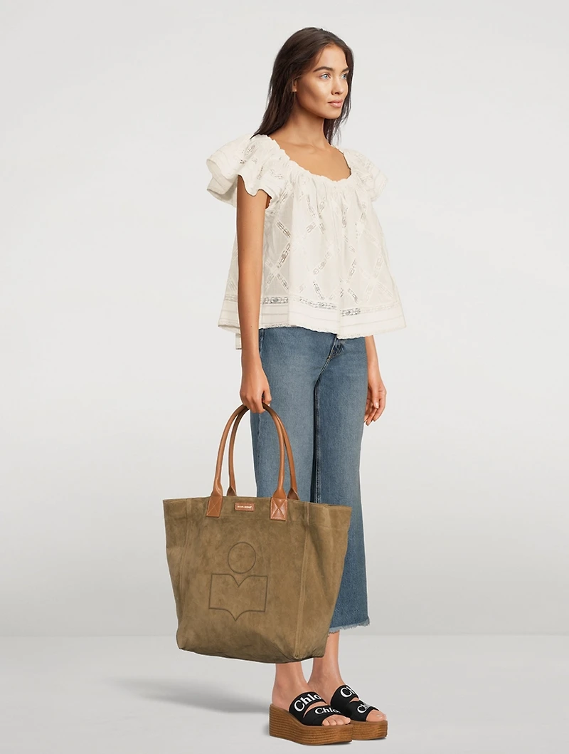 Large Yenky Suede Tote Bag