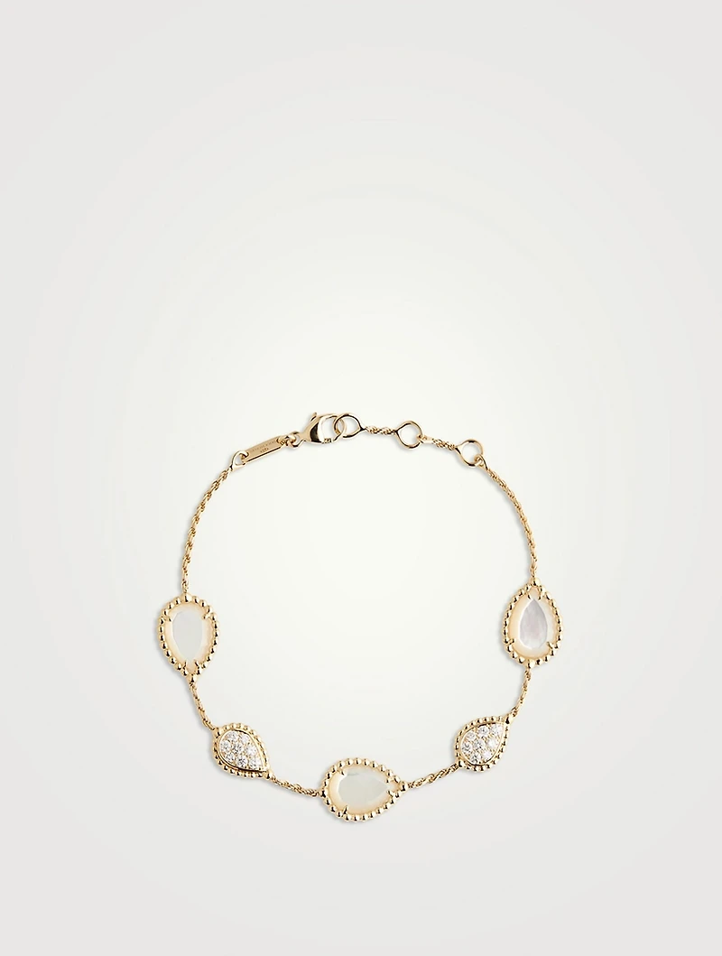 Serpent Bohème Five Motif Bracelet With Mother-Of-Pearl And Diamonds