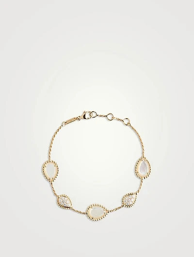 Serpent Bohème Five Motif Bracelet With Mother-Of-Pearl And Diamonds