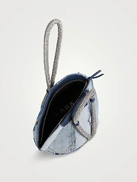 Knot Patchwork Denim Clutch