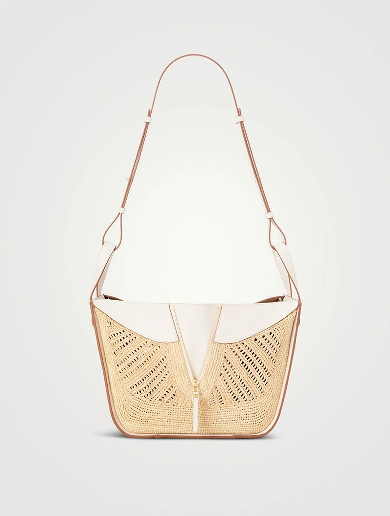 Loewe x Paula’s Ibiza Small Hammock Leather And Raffia Bag