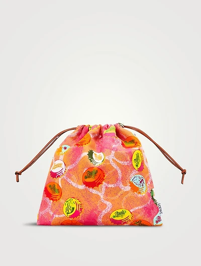 Loewe x Paula’s Ibiza Canvas Pouch In Bottle Cap Print