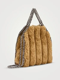 Tiny Falabella Faux Shearling Tote Bag
