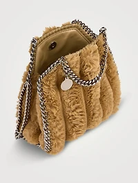 Tiny Falabella Faux Shearling Tote Bag