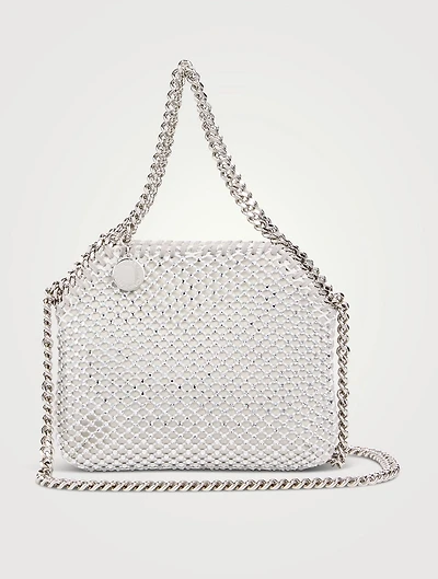 Mini Falabella Crystal Mesh And Satin Tote Bag