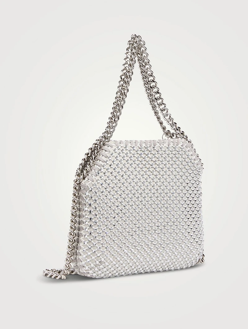 Mini Falabella Crystal Mesh And Satin Tote Bag