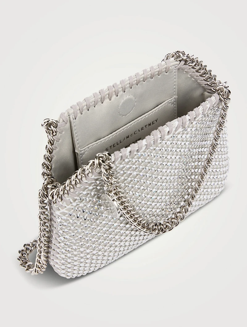 Mini Falabella Crystal Mesh And Satin Tote Bag