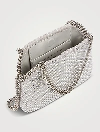 Mini Falabella Crystal Mesh And Satin Tote Bag