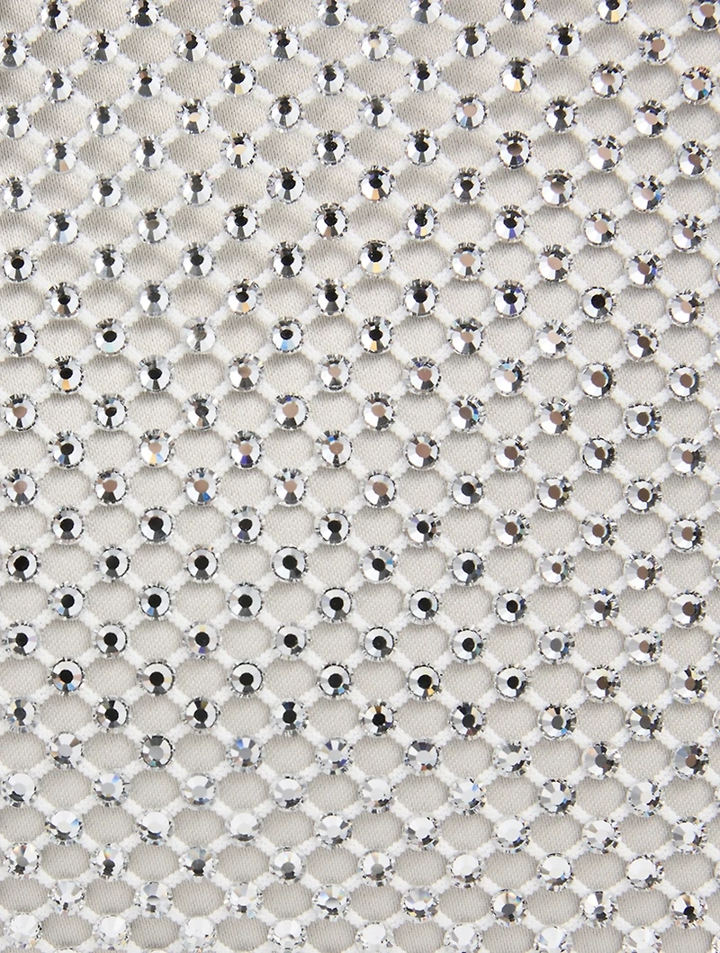 Mini Falabella Crystal Mesh And Satin Tote Bag