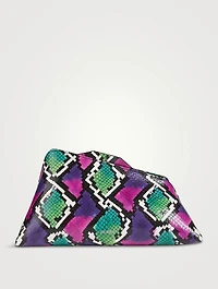 8.30 PM Snakeskin-Embossed Leather Clutch