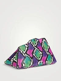 8.30 PM Snakeskin-Embossed Leather Clutch
