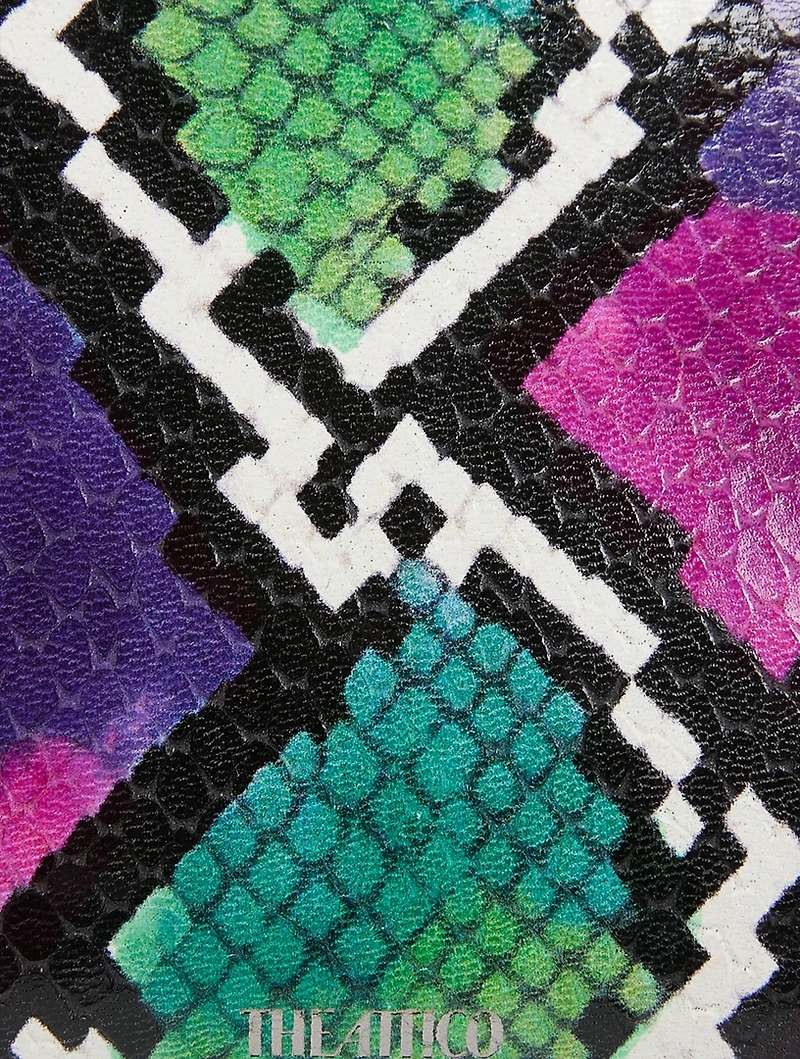 8.30 PM Snakeskin-Embossed Leather Clutch