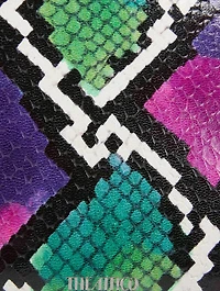 8.30 PM Snakeskin-Embossed Leather Clutch